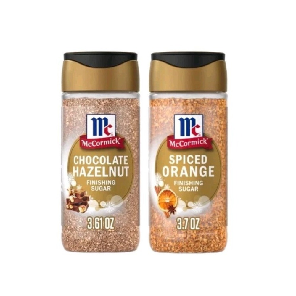 McCormick Finishing Sugar - Chocolate Hazelnut & Spiced Orange Topping 2-Pack
